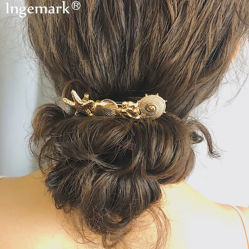 Женские заколки для волос Ingemark Элегантные Заколки в виде морской звезды и