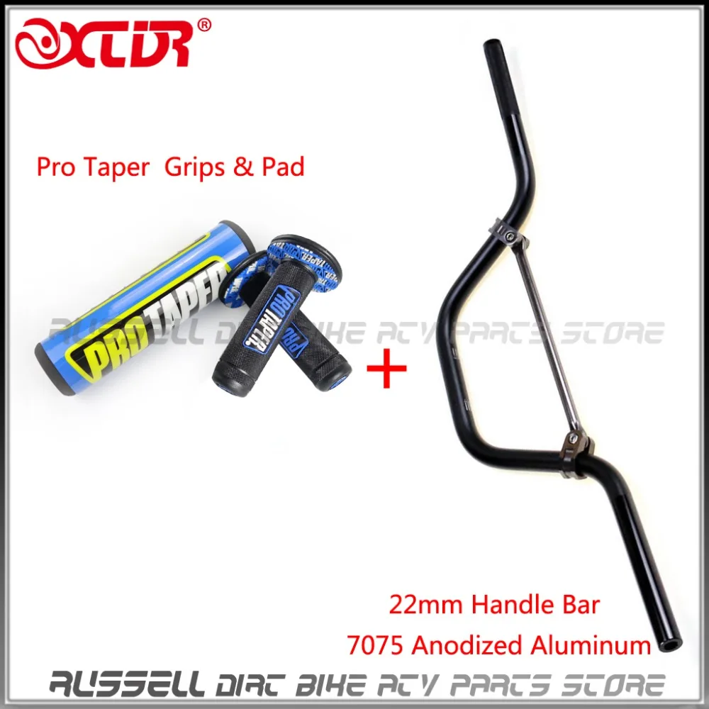 Высокий руль 22 мм и ручки руля Pro конус квадратная подушка для SSR TTR BBR KLX110 DRZ110 Honda XR