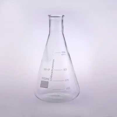1000 мл узкая горловина из боросиликатного стекла коническая колба Erlenmeyer для химической лаборатории