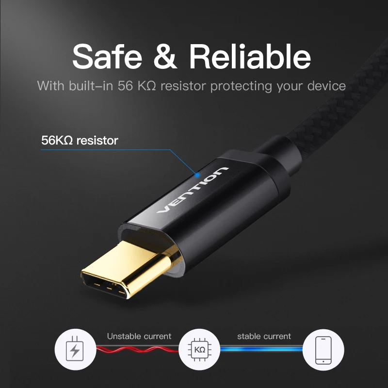 Vention Кабель USB типа c шнур для зарядки usb кабель 2A 3A USB C кабель для передачи данных зарядный кабель для LeTV LE1 MacBook OnePlus 2 zuk Z1