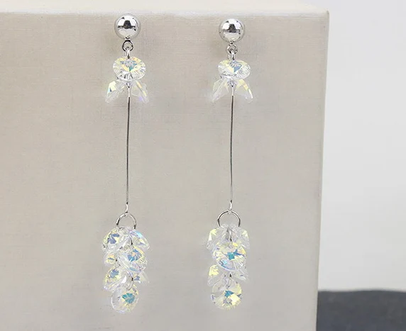 2018 новый темперамент кристаллами от Сваровски круглый длинная цепь кисточкой