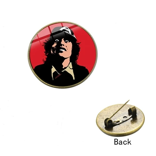 Style 15 SONGDA AC/DC поп-рок-группа Брошь Мода жесткий рок-музыка логотип ACDC ручной работы стекло кристалл купол значки на лацкан, Металлическая Эмблема для фанатов подарок - Окраска металла: Style 15