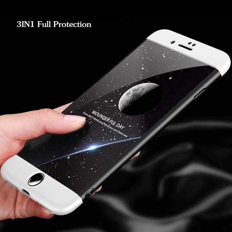 Для Apple iphone 5 5S SE 6 6S 7 8 чехол 3 в 1 Комплексная жесткая защитная задняя крышка