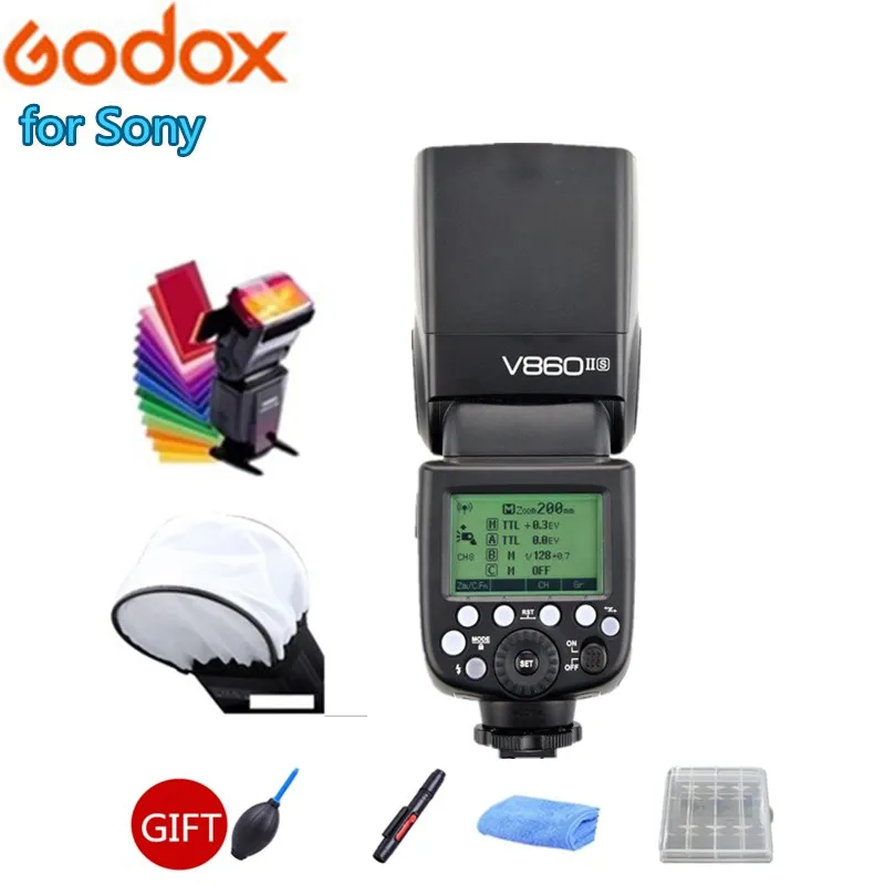 3x Godox Винг V860II S камера Вспышка Speedlite вспышки с литий ионной батареей 2 4 г