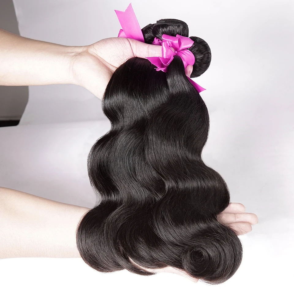 8A DJS beauty Hair бразильские виргинские волосы 3 шт. объемные волнистые пучки с 13*4