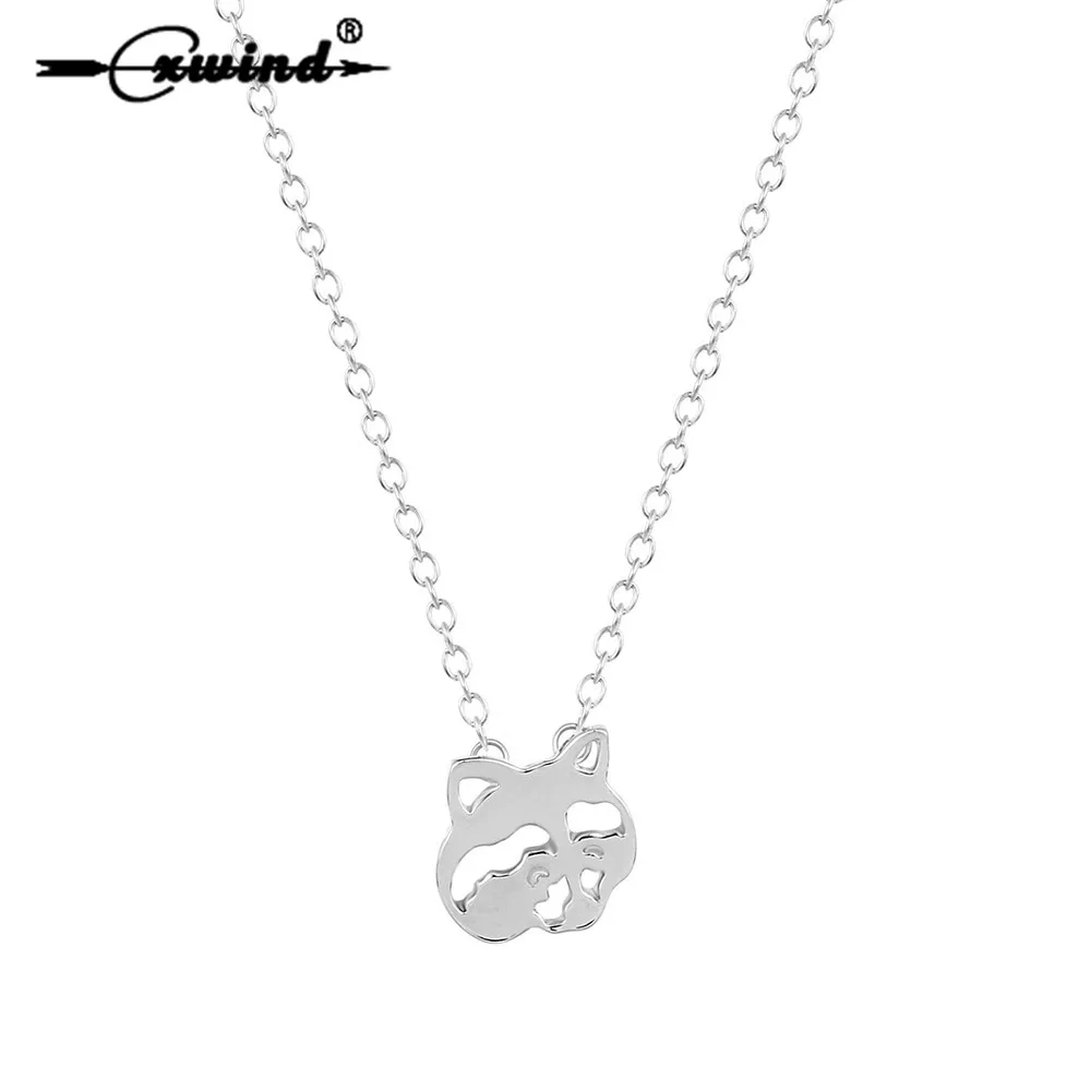 

Cxwind Raccoon Charm Necklace Pendant Cute Animal Panda Shape Necklaces for women Bohemia Style Accessories Necklace Collares