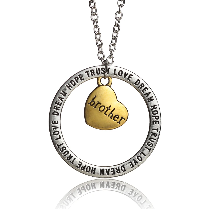 XIAOJINGLING Семья Jewelry Цепочки и ожерелья Щепка золото два тона мама папа дядя тетя