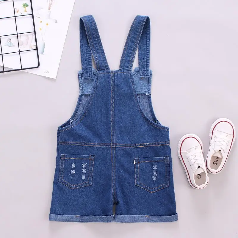 Джинсовые комбинезоны Jardineira Infantil Menino Real Rushed летние модные детские шорты на