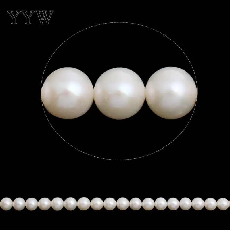 Бусины из пресноводного жемчуга для выращенного картофеля натуральный белый