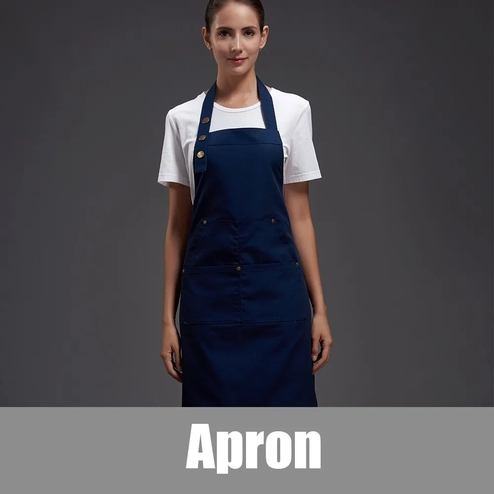 Apron 1 Холщовый Холтер шеи сплошной цвет унисекс кухня без рукавов приготовления фартук маслостойкий кофе магазин пекарня Парикмахерская форма для продавца Pinafore - Цвет: Apron 1