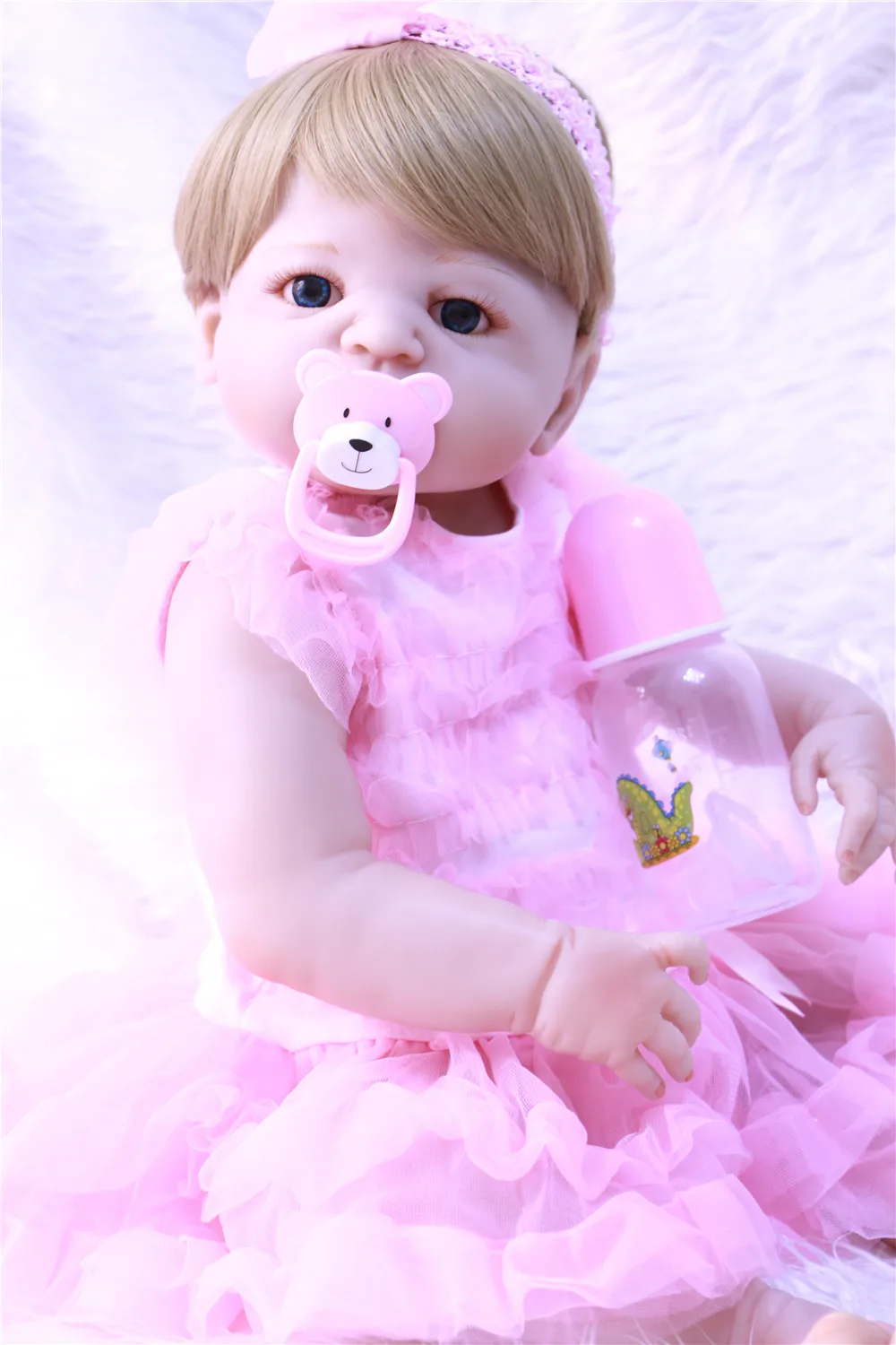 NPKCOLLECTION 55 см силиконовая кукла для новорожденных девочек реалистичные игрушки
