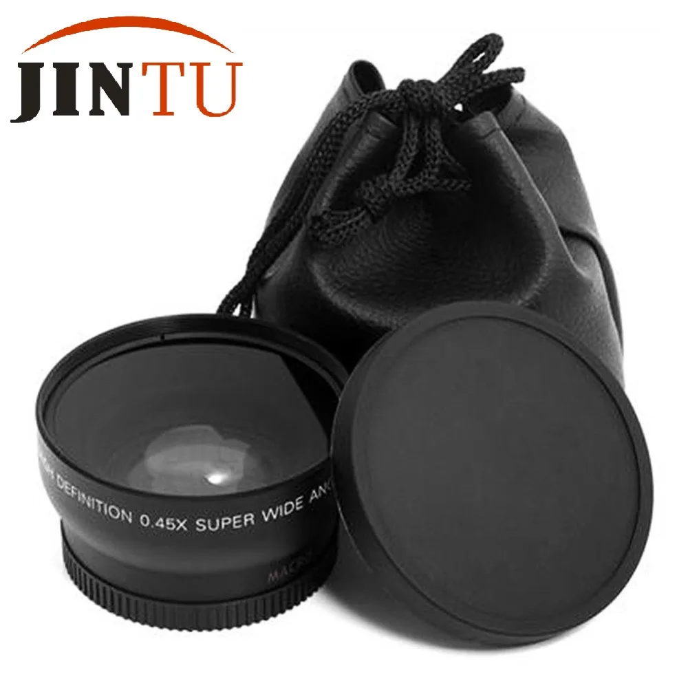 Широкоугольный макрообъектив JINTU 58 мм 0.45x HD для Canon 70D 60D 700D 650D 600D 550D 7D с объективом 18-55 мм 70-300 мм 70-200 мм