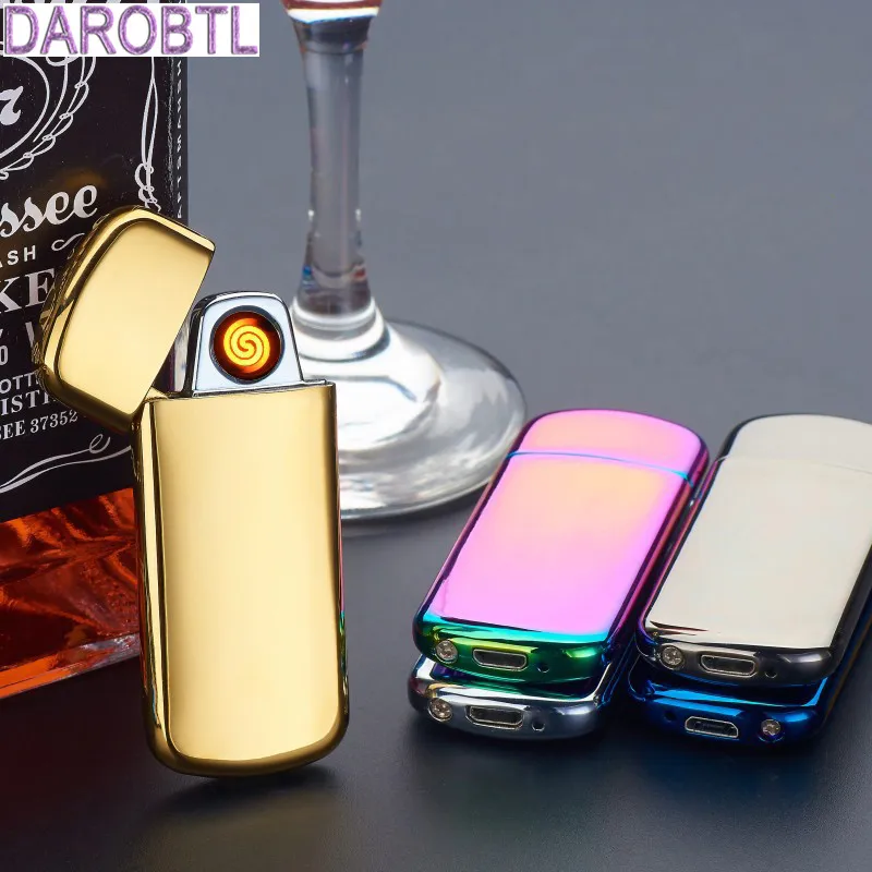 Двусторонняя зажигалка с открытым зажиганием ультратонкая ветрозащитная USB