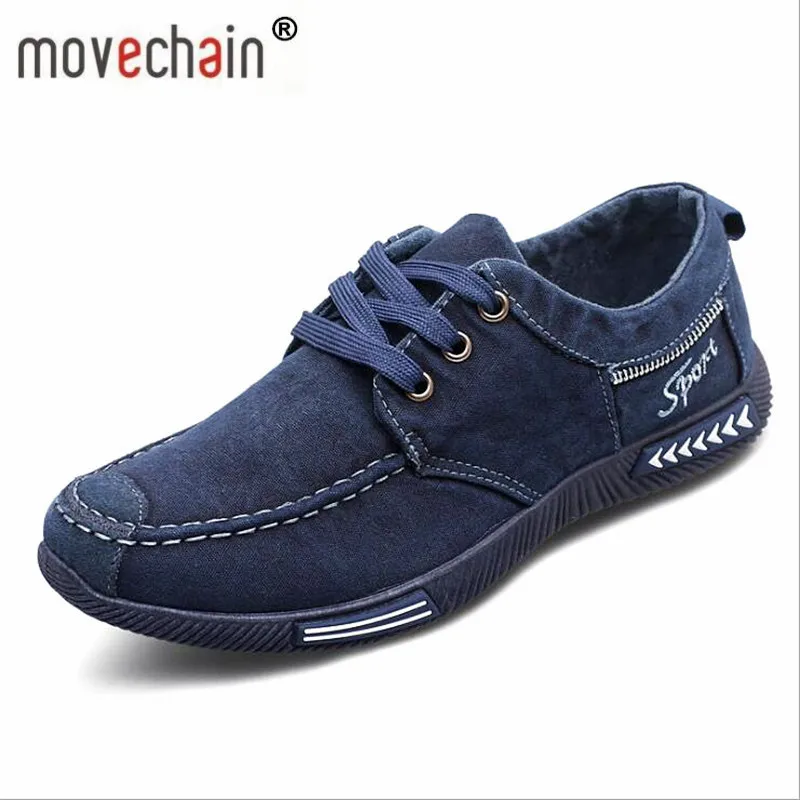 Мужская повседневная холщовая обувь Movechain Брайана Студенческая модная