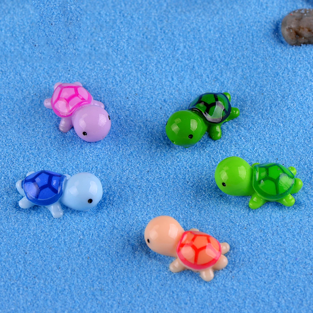 

5pcs Miniature Garden Ornaments，Miniature Ornaments Decor, Cute Turtle