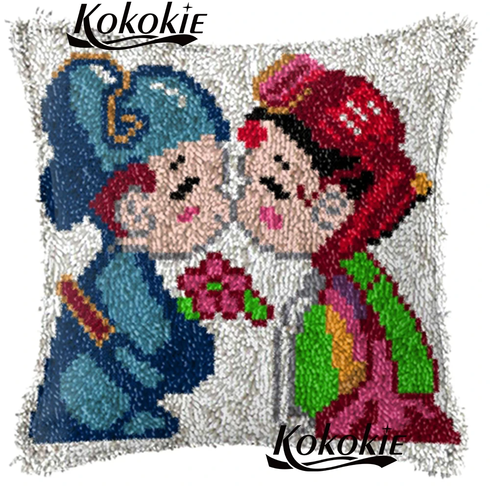 Китайские наборы для вышивки крестом с принтом ковер застежкой на крючок набор