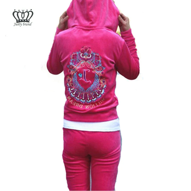 

2022 Women'S Brand Velvet Fabric Tracksuits Velour Suit Women Track Suit Hoodies And Pants women suits black