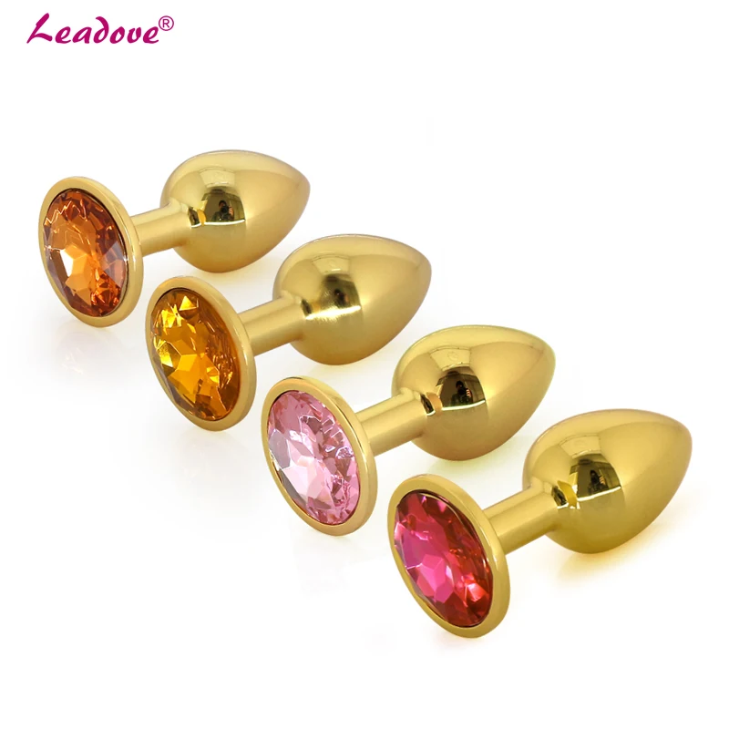 Гладкая на ощупь Интимная металлическая Анальная пробка с кристаллами ювелирные