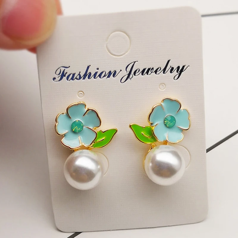 Распродажа 1 пара красные вечерние серьги с бантом кристаллами и жемчугом милые