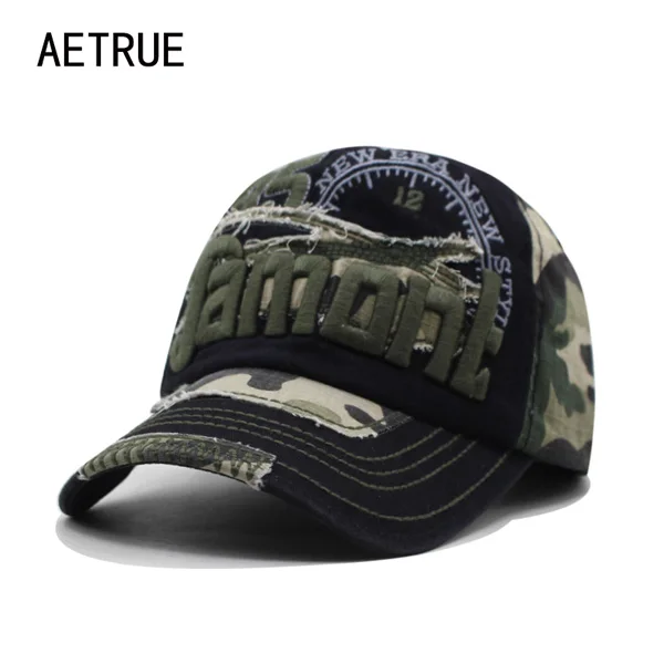 Новые брендовые бейсболки камуфляжные мужские Casquette женский рюкзак кепки s Bone шапки для мужчин промытая винтажная шляпа бейсбольная Кепка Gorras - Цвет: black