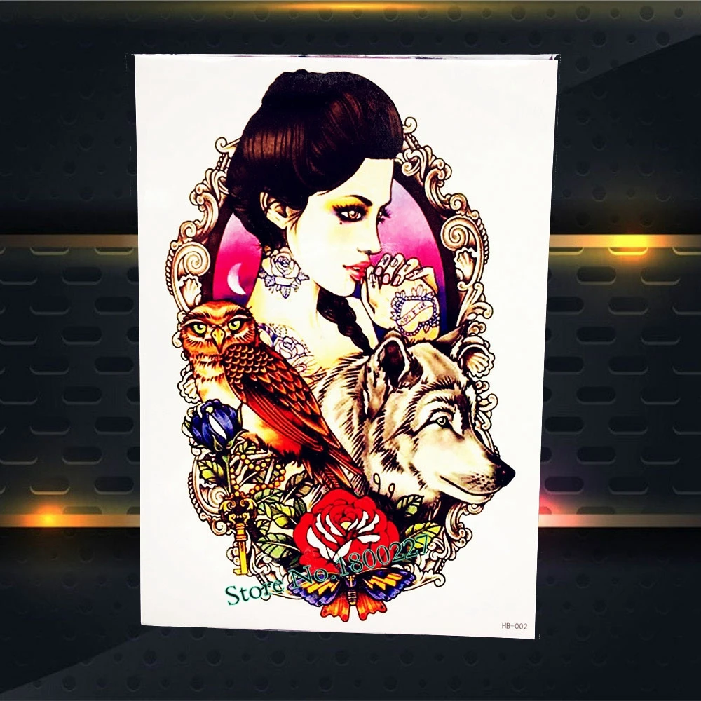 Черные временные тату наклейки с имитацией китайского иероглифа