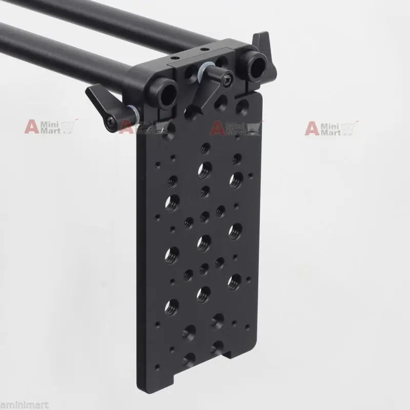 

V3 Vertical Mount Cheese Plate Baseplate fr 15mm Rod Support DSLR Rig Cage V-mount Gold Mount Battery Power Supply Station