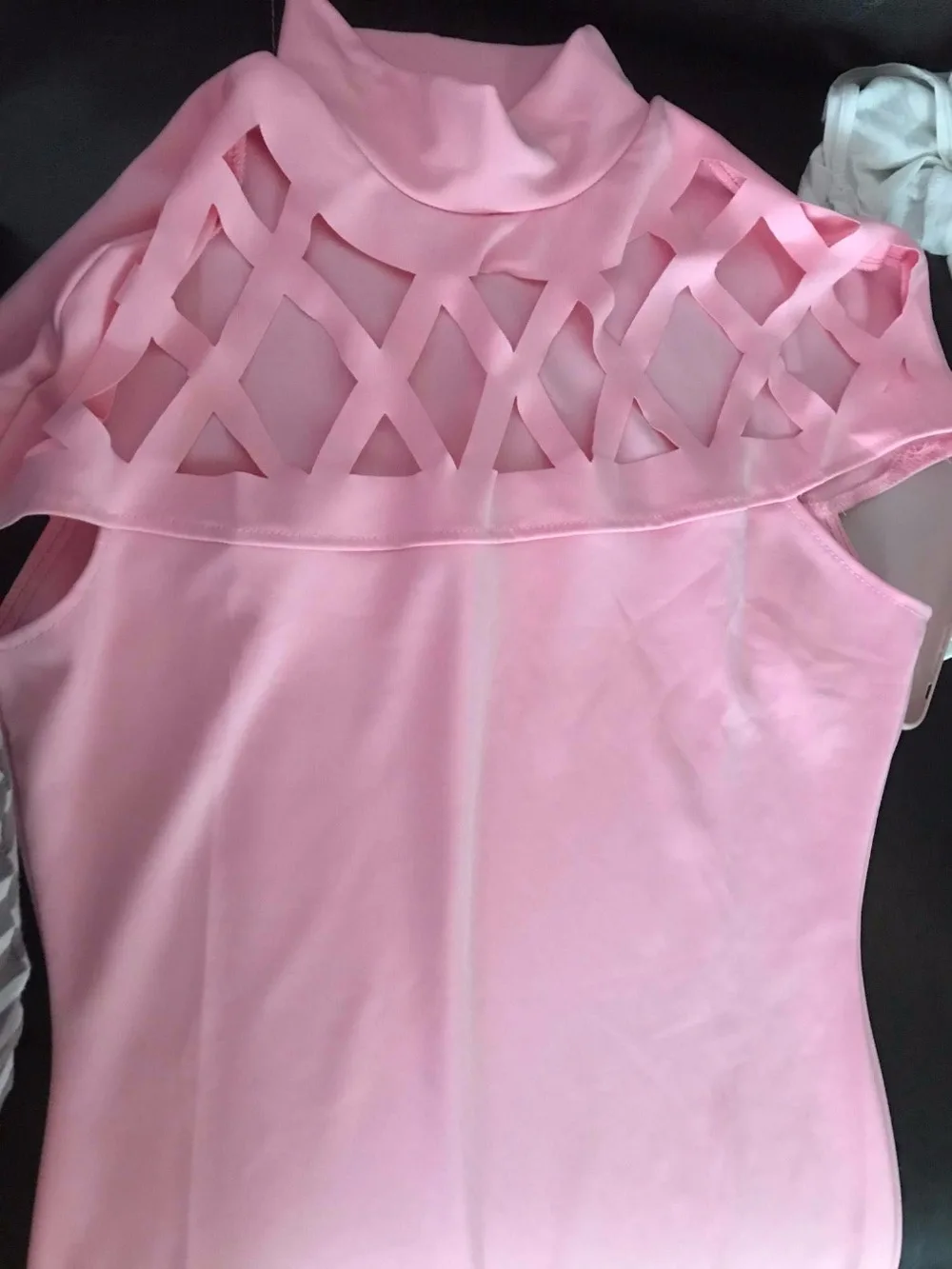 Клубное платье с вырезом-черепашкой для вечеринки ажурное Сетчатое облегающее