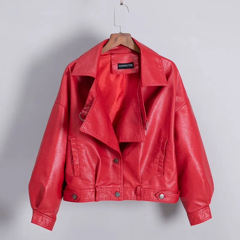 New Fashion Women Autumn Winter Faux Leather Jackets Basic Female Coat Biker Jacket Pu | Женская одежда