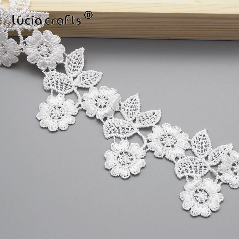 

Кружевная сетчатая ткань с цветочной вышивкой Lucia crafts, 2 года в наборе