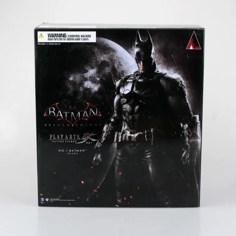 PLAY ARTS 27 см Бэтмен: рыцарь Аркхэм Оригинальная черная версия фигурки модель