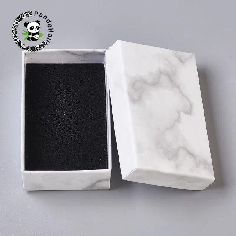 8.1x5.1x2.7cm-24pcs Pandahall 24 шт. прямоугольные/квадратные бумажные картонные коробки для ювелирных изделий ожерелье браслет серьги кольцо подарочная коробка белый 5 размеров - Цвет: 8.1x5.1x2.7cm-24pcs