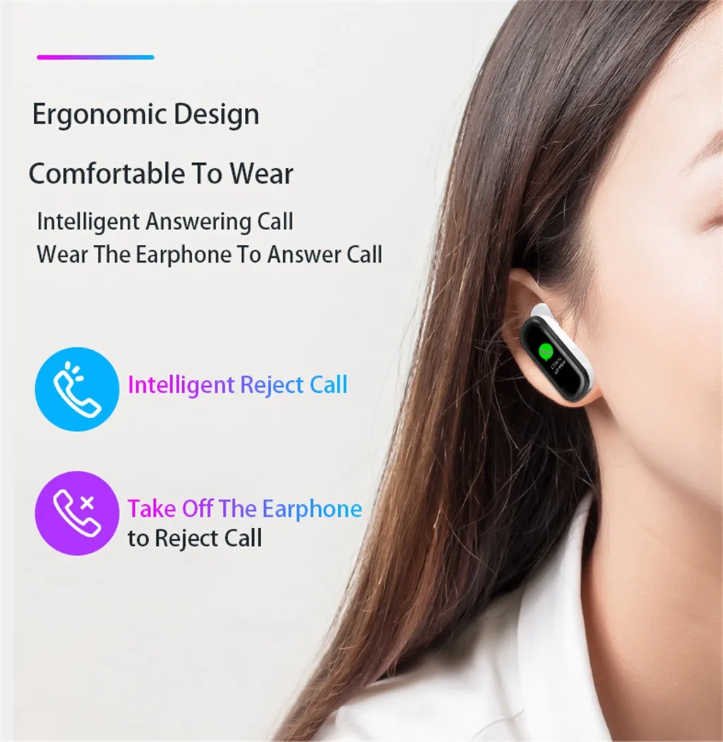 Смарт часы Bluetooth беспроводная гарнитура Монитор артериального давления