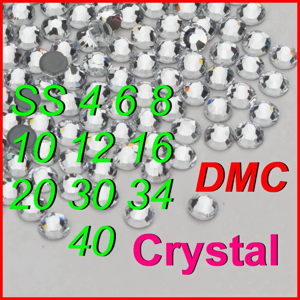 Высокое качество! SS 6 10 16 20 30 Прозрачный Кристалл Блестящий цвет DMC Горячая