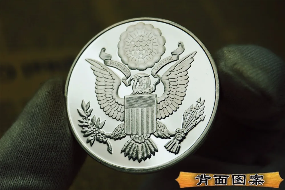 Сувенирная копия Freemason металлическая маска США серебряная монета Прямая