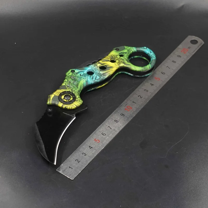 Складной нож karambit тактический CS go открытый кемпинг карманный нож для охоты выживания тактические ножи коготь утилита EDC мульти инструменты - Цвет: Синий