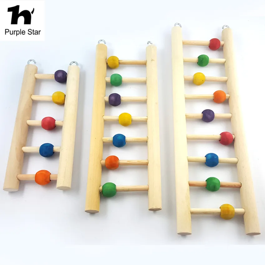 Фиолетовая звезда 3 размера деревянная лестница для попугая подвесная клетка