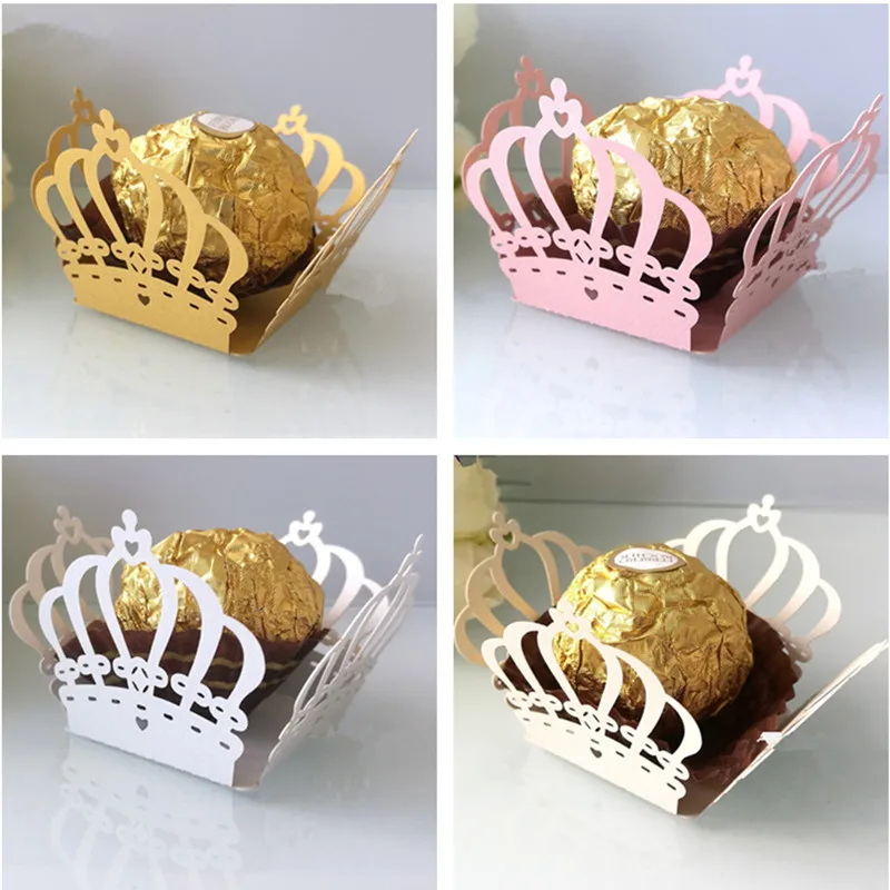 Пустая бумажная обертка для шоколада 50 шт. новая корона цветы Taffy упаковочная