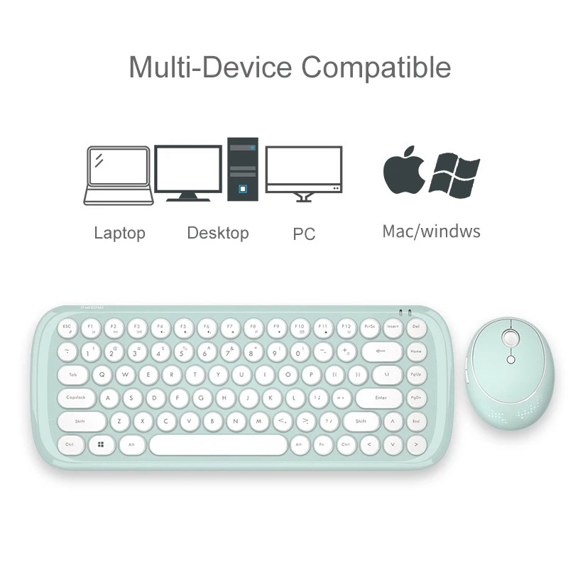2 4G Беспроводная клавиатура мини мышь комбинированная конфетного цвета игровая