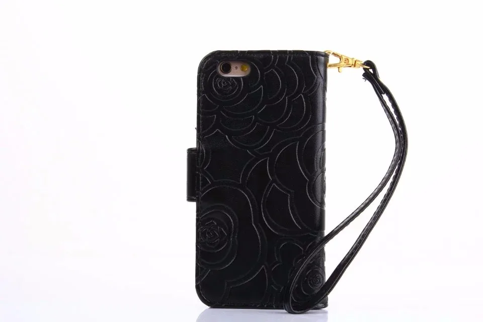 Модные 3D цветком камелии из искусственной кожи чехол для iPhone X 7 8 plus, 6 S, 6 Plus, для samsung S8 S9 плюс S7 край Note9 чехлы для телефонов