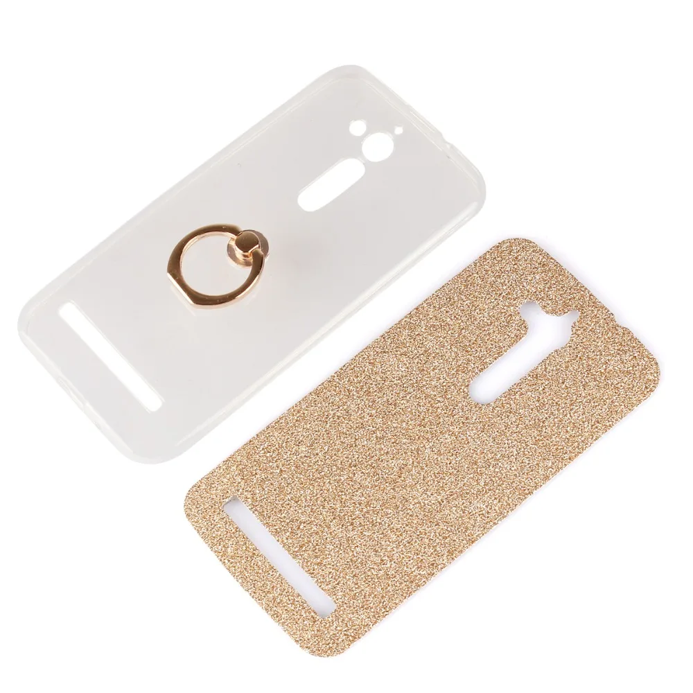 Чехол для Asus Zenfone Go ZB500KL Flash powder 3D рельефный Мягкий силиконовый чехол TPU с кольцом