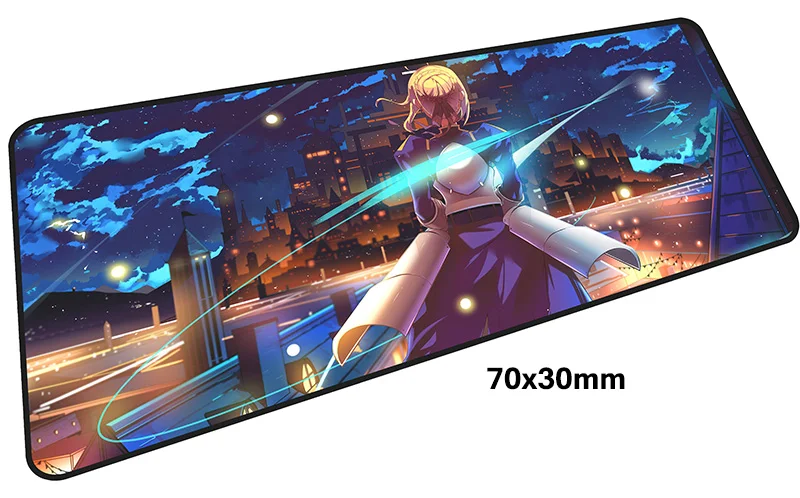 Size 700x300X2MM Fate Saber Коврик для мыши геймер 700x300 мм notbook коврик для мыши большой игровой коврик для мыши большой властный коврик для мыши ПК настольный коврик для мыши - Цвет: Size 700x300X2MM