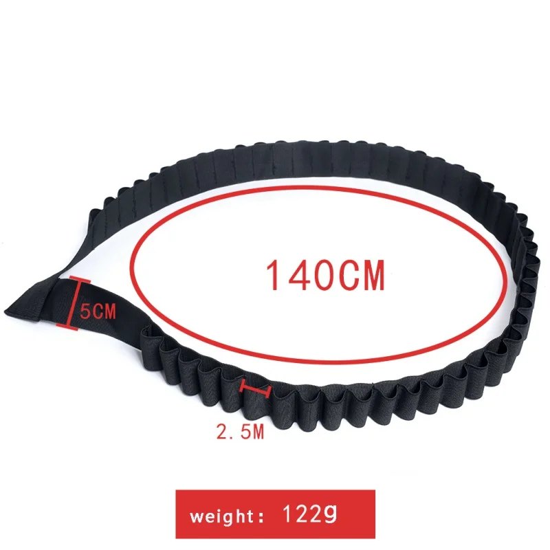 

50 Ammo Shells Bandolier Belt 12GA 20GA Tactical Hunting Ammo Carrier Airsoft Adjustable Rifle Cartridge Belt 145*5cm