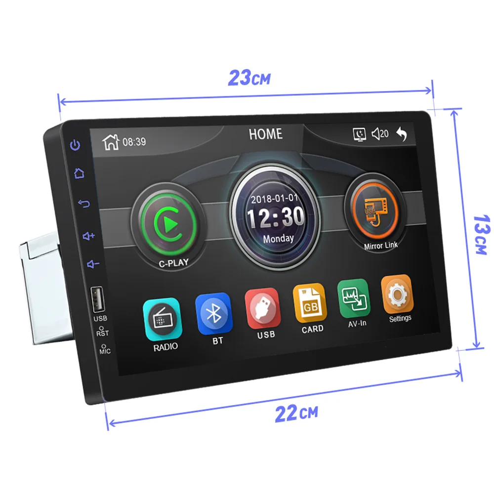 Bluetooth/FM/USB/AUX/1DIN MP5 плеер Автомобильный авто Поддержка TF карта автомобиль MP5 Mirrorilink 1080P 9 дюймов колесо управление радио gps