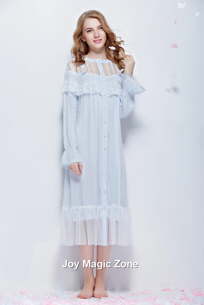 yomrzl L180 new arrival autumn lace woman's nightgown, one piece sleep dress, princess sleepwear