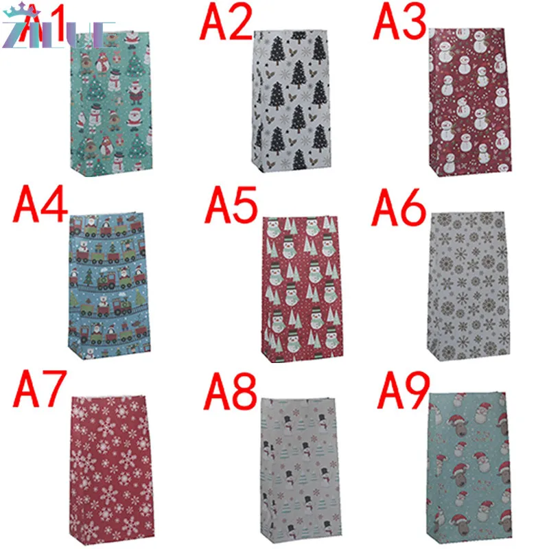 

Рождественский пакет Zilue без ручки, 50 шт./лот, 23x12x7,5 см