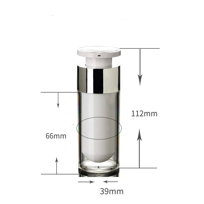 10pcs empty 30ml airless bottle emulsion for eye cream pressed acrylic Vacuum |