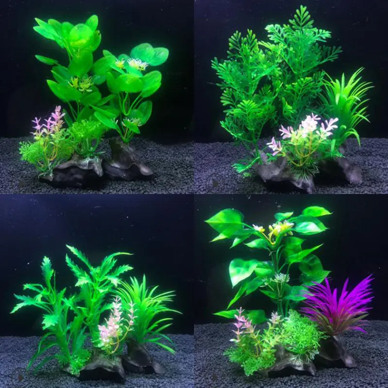 Красочные аквариумные растения пластиковые искусственные украшения воды
