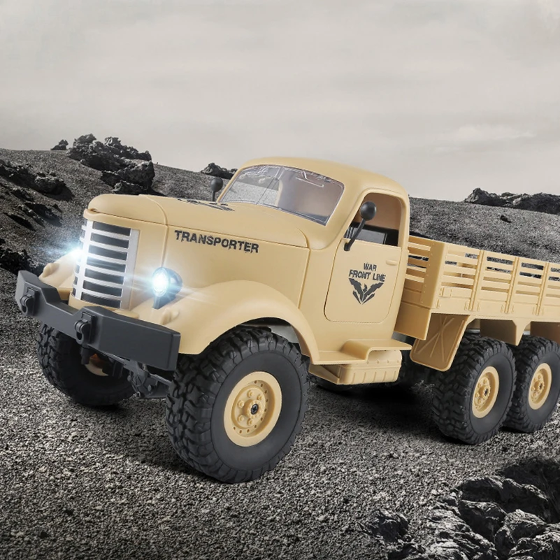 Новинка 2,4 GHz 4wd 6wd игрушка RC Truck 4/6 колеса с дистанционным управлением военный грузовик транспортер модель с светодиодный светильник автомобиль игрушки для мальчика
