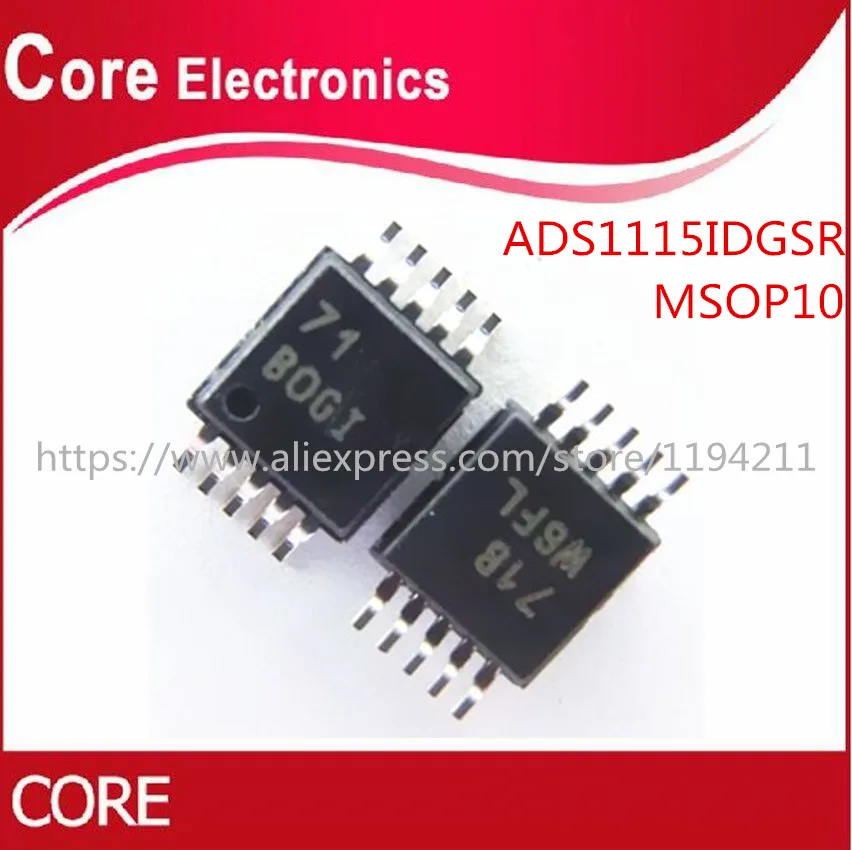 10 шт./лот ADS1115IDGSR ADS1115 10msop 16BIT BOGI 860SPS LP лучшего качества|Интегральные схемы| |