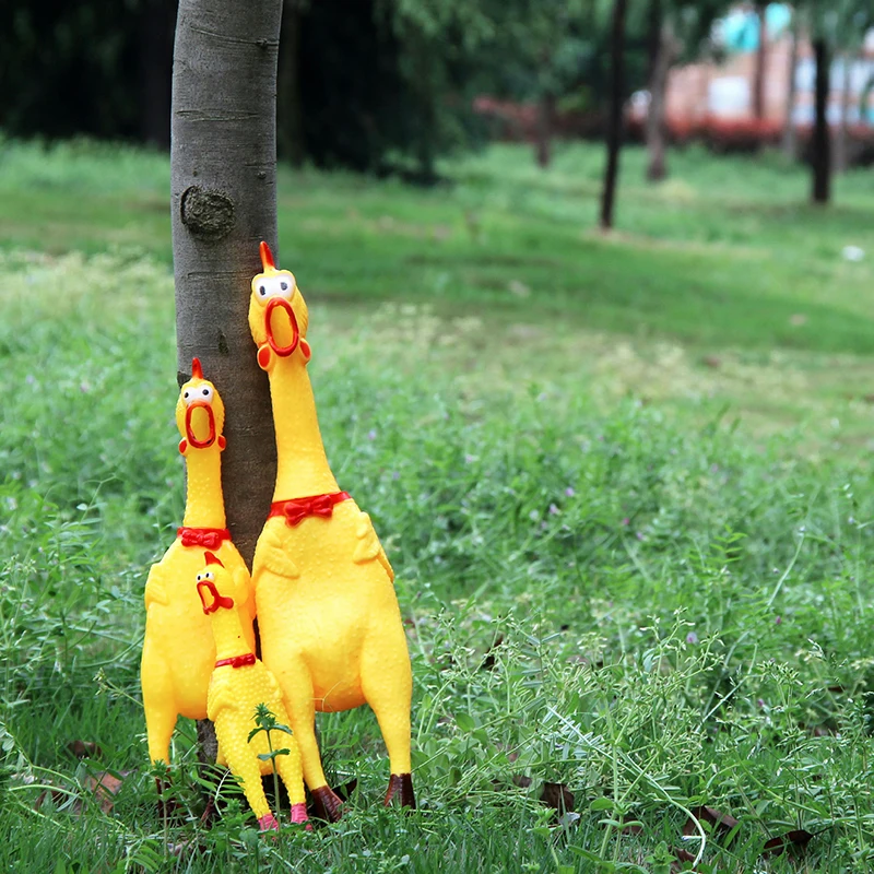 1 шт. 17 см кричащая курица игрушка со звуком забавная для домашних животных